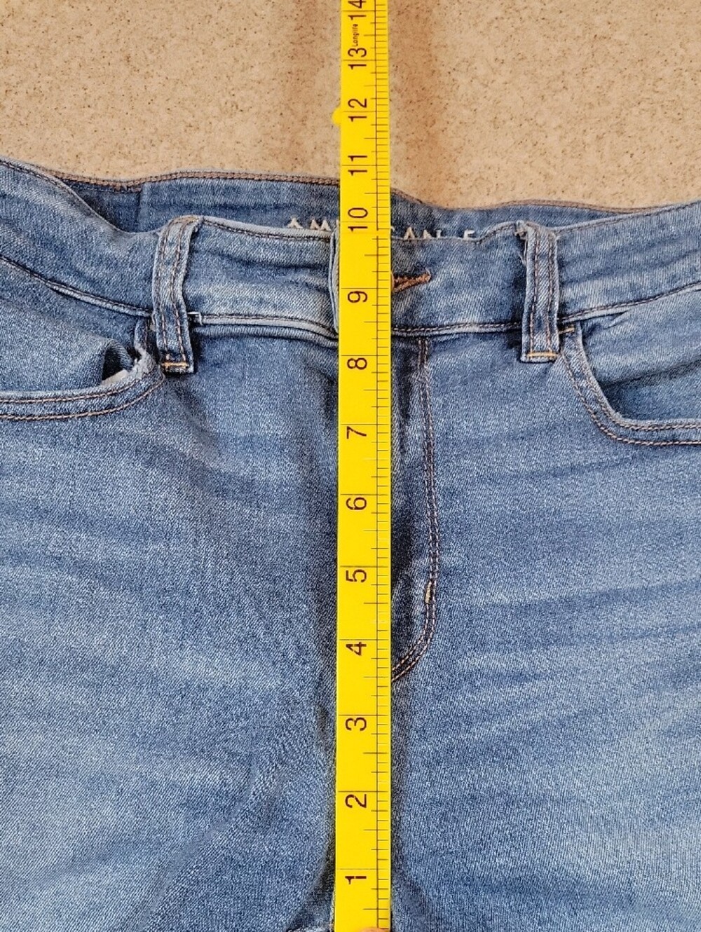 American Eagle High Rise Jegging Cotton Blend Stretch Denim Jeans Size 8 - Picture 9 of 11